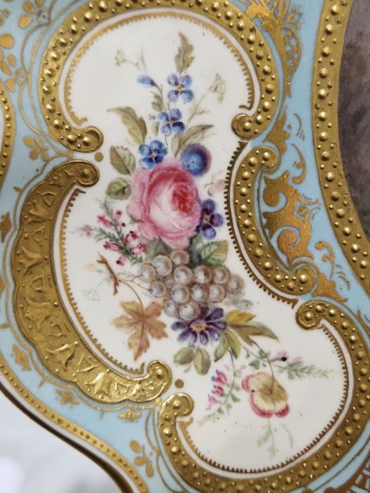 19th century English porcelain cabinet plate painted by J Rouse, the centre painted with two - Image 14 of 21