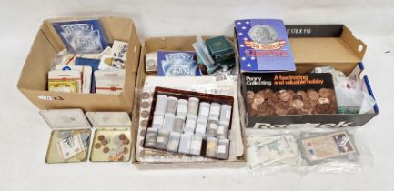 Collection of UK and foreign currency including coinage from Sweden, Austria, Spain, West Germany,