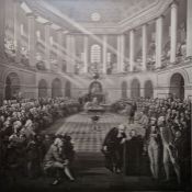 After Henry Barraud and J Hayter  Photogravure "The Irish House of Commons" (some damage), 81cm x