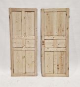 Pair of lightwood (possibly beech) doors