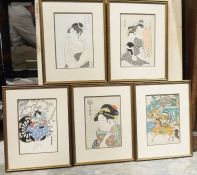 Assorted various pictures to include framed engravings, a print of a peacock, a poster for John Byam