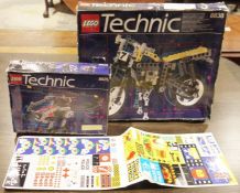 Lego Technic helicopter and a Lego Technic motorbike (2)