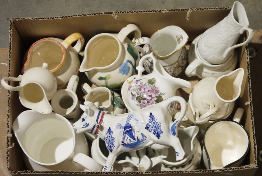 Small quantity of Jane and Stephen Baughan pottery jugs, a Burleigh Calico jug, two Portmeirion - Image 2 of 3