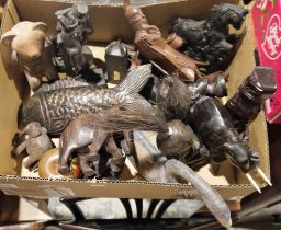 Quantity of African and other hardwood models and figures