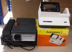 Vintage Aldis 2000 slide projector and a Photax autoviewer 3 slide viewer (2)