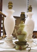 Three alabaster table lamps (3)