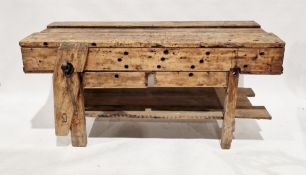 Vintage carpenters/joiners pine workbench
