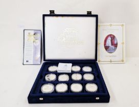 Silver proof coins (23) for HM the Queen's golden wedding anniversary struck by the Royal Mint