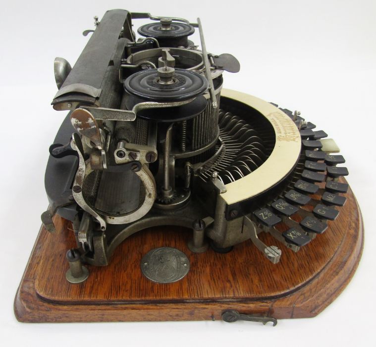 Victorian 'The Hammond' typewriter, circa 1880's, made in New York, USA, housed in a fitted oak case - Image 6 of 21