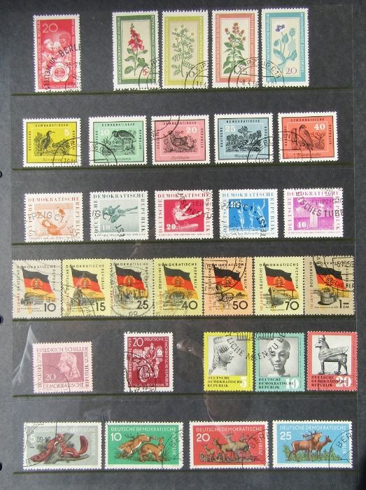 East Germany stamps: black folder and green stock-book of mainly mint and used definitives and - Image 8 of 20