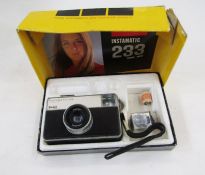 Kodak Instamatic 233 camera, housed in original fitted box, together with a quantity of other