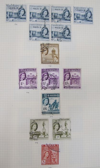 Malta stamps: mint and used in 2 stock-books, album and sleeve of QV-QEII including post- - Image 4 of 14