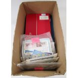 Br Empire/Commonwealth stamps, boxed collection of 3 stock-books and various packets, sleeves,