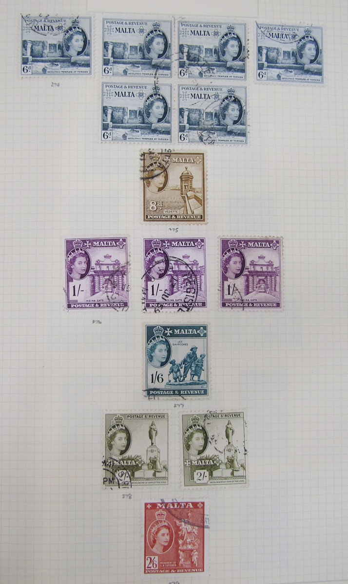 Malta stamps: mint and used in 2 stock-books, album and sleeve of QV-QEII including post- - Image 11 of 14