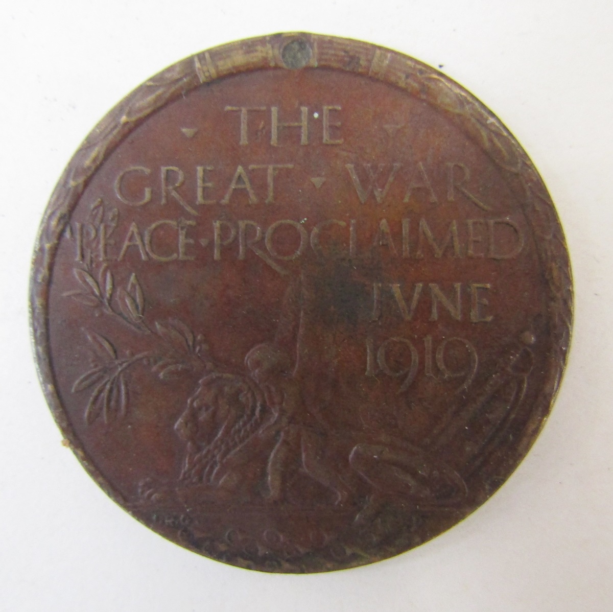 Four WWI victory medals with a Great War peace medal, fob and WWI ribbon bar, medals named to '2305. - Image 7 of 7