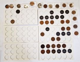 Penny collecting series, covering 1860 to 1967, individual trays to accumulate the penny collection,