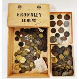 Large accumulation of tokens, one 17th century, otherwise majority 19th century, coin weights,