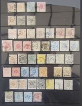 Luxembourg: Accumulation of about 300 stamps on 5 sides of stock-card, mainly used, 1859 to mid-