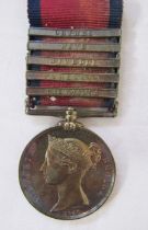 Military General Service Medal 1847 with five clasps, Orthes, Nive, Nivelle, Pyrenees and