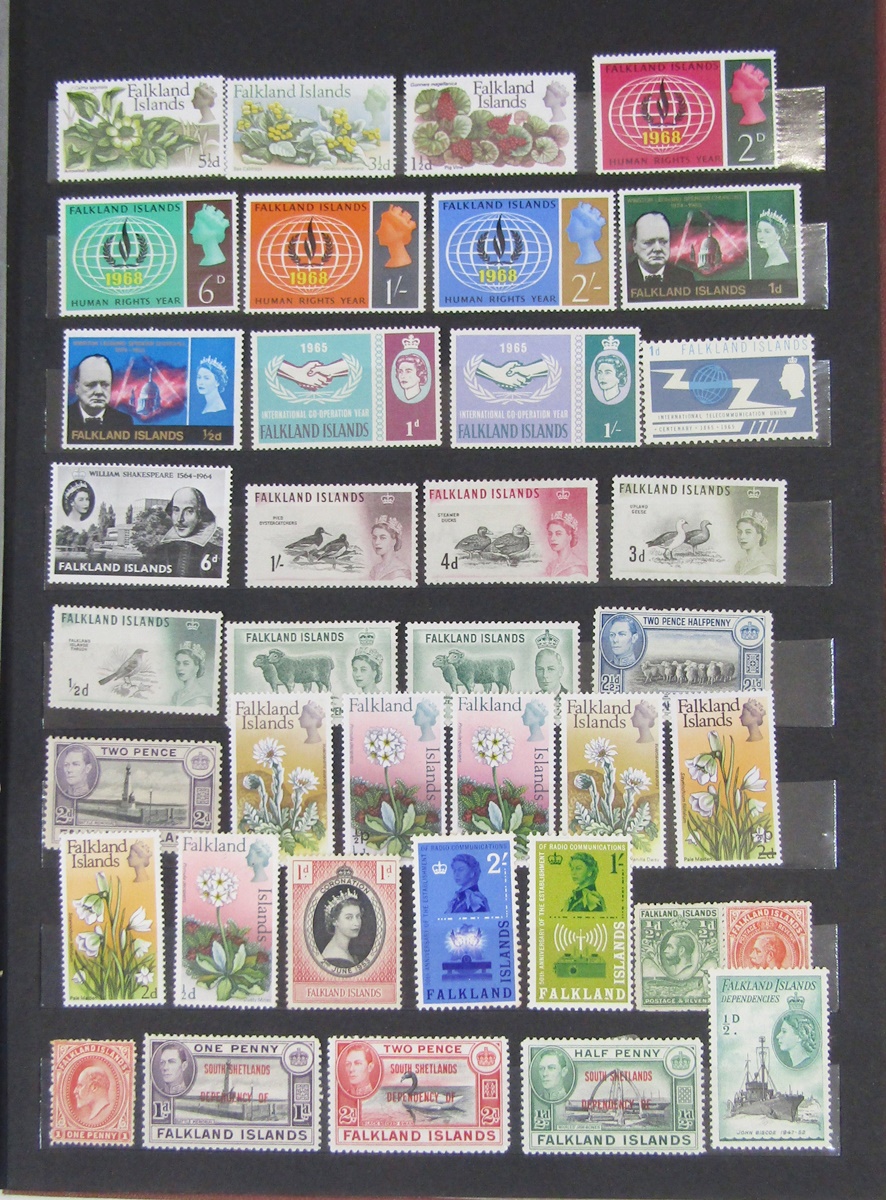 Br Empire/Commonwealth stamps, boxed collection of 3 stock-books and various packets, sleeves, - Image 4 of 6