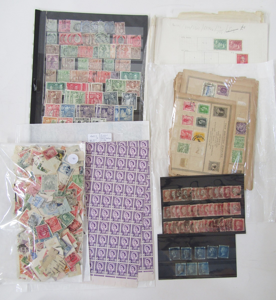 GB, Br empire & world stamps: accumulation in folder, many packets, on stock card of mainly mint and - Image 3 of 4