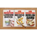 Deighton, Len  Triology, Game, Set and Match "Berlin Game", Hutchinson, 1983, red ep, black cloth