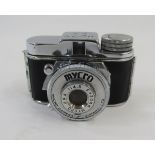 Mycro IIIA miniature camera, 1:4.5 f=20mm lens, in original leather case