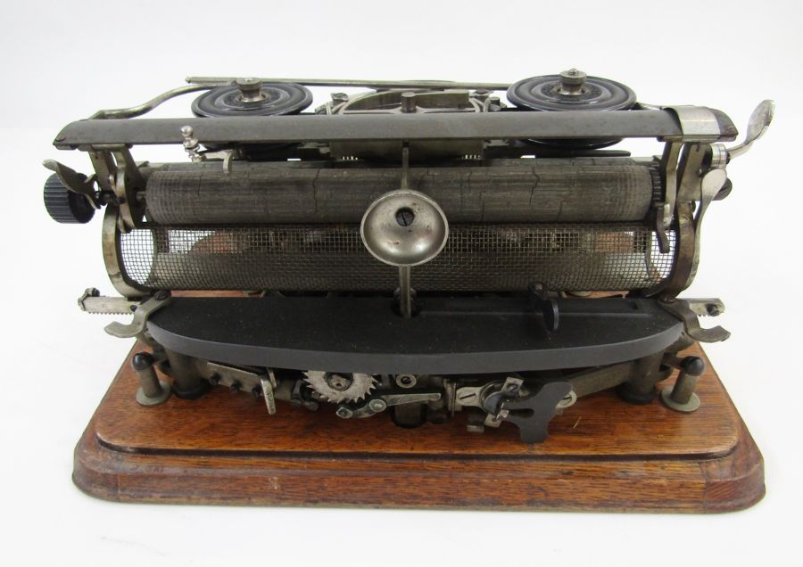 Victorian 'The Hammond' typewriter, circa 1880's, made in New York, USA, housed in a fitted oak case - Image 7 of 21