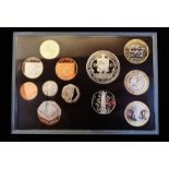 2009 UK Annual Proof Coin Set - Standard. The set contains twelve coins, from the Five Pound Crown