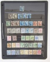 Belgium stamps: collection of various issues, 1848 to late 1930s on 5 stock-card pages, mainly used,