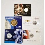 Silver brilliant uncirculated coins (6) including, 2015 Buckingham Palace £100, 2017 platinum