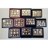 UK Proof Sets (10), Annual Proof Coin Set - Standard. Dates 2000, 2001, 20002, 2003, 2004, 2006,
