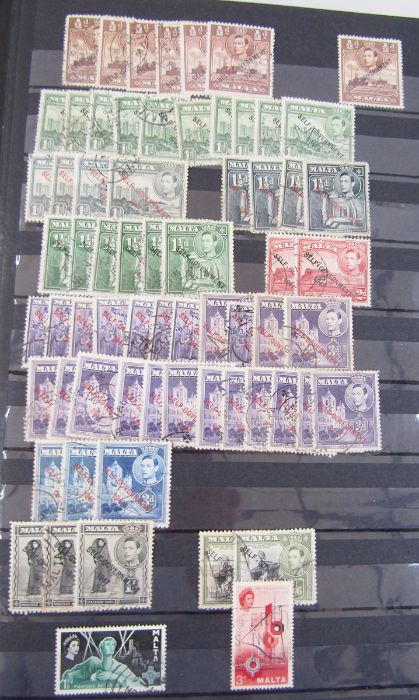 Malta stamps: mint and used in 2 stock-books, album and sleeve of QV-QEII including post- - Image 6 of 14