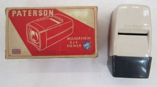 Large assortment of vintage camera related items, including film Kodak tanks, Paterson Majorview 6x6