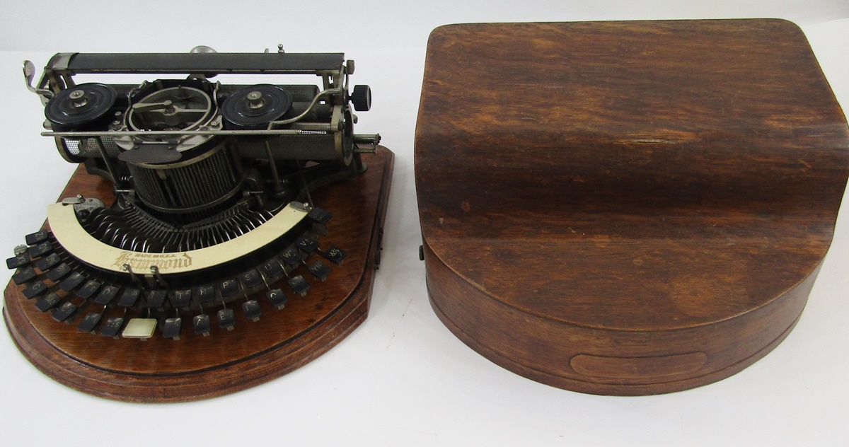 Victorian 'The Hammond' typewriter, circa 1880's, made in New York, USA, housed in a fitted oak case - Image 17 of 21