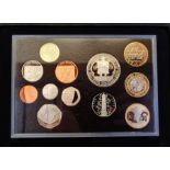 2009 UK Annual Proof Coin Set - Standard. The set contains twelve coins, from the Five Pound Crown