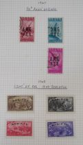 Trieste stamps: range of mint or used mainly commemoratives from late 40s/early 50s on 17 pages