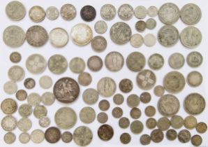 Silver pre 20 and Pre 47 coinage, from George II to George VI, various denominations and grades