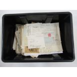 Quantity of ephemera to include 1950's receipts, an interest payment dated 19th April 1911, old