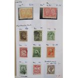 British Empire stamps: green Senator A-Z album, an approvals book, 15 stock cards, 4 album pages and