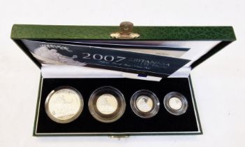 2007 Britannia silver proof coin set Royal Mint boxed & certified, The 2007 Britannia silver proof