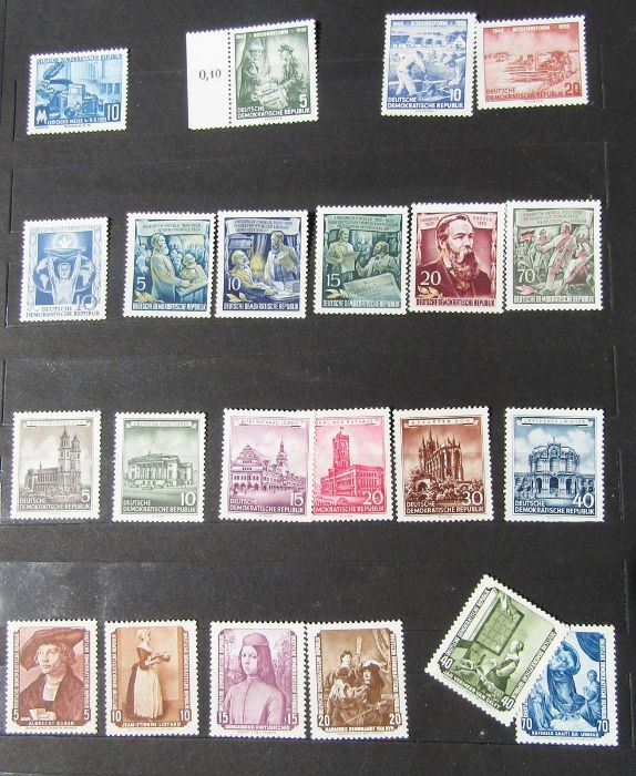 East Germany stamps: black folder and green stock-book of mainly mint and used definitives and - Image 5 of 20