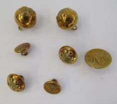 Collection of 10th Royal Hussars buttons.