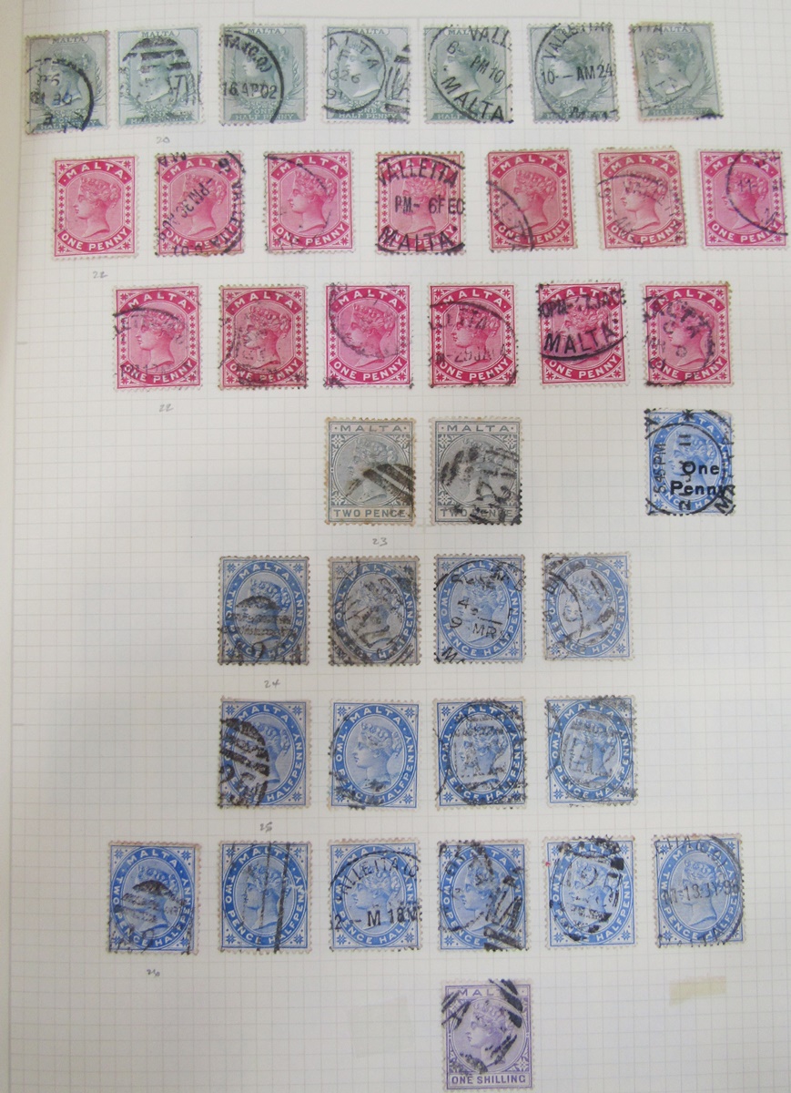 Malta stamps: mint and used in 2 stock-books, album and sleeve of QV-QEII including post- - Image 8 of 14