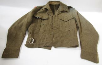 Two sets of British 1946 pattern battledress, rank markings for a Second Lieutenant in the Royal