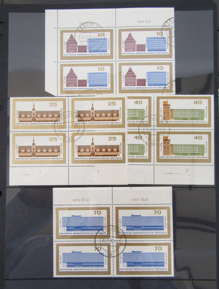 East Germany stamps: black folder and green stock-book of mainly mint and used definitives and - Image 12 of 20