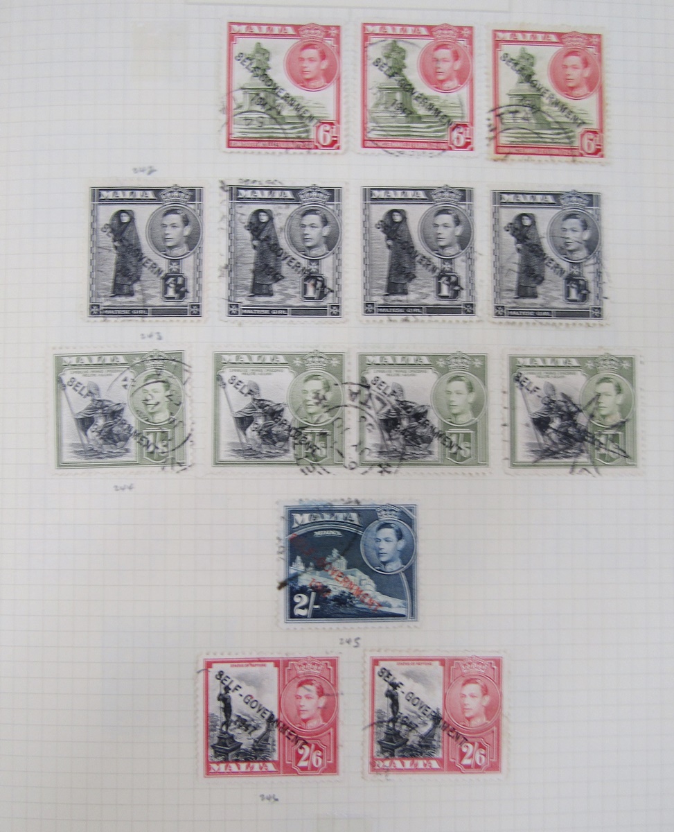 Malta stamps: mint and used in 2 stock-books, album and sleeve of QV-QEII including post- - Image 10 of 14