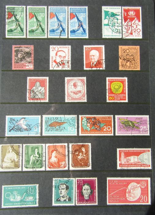 East Germany stamps: black folder and green stock-book of mainly mint and used definitives and - Image 6 of 20