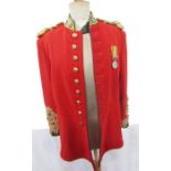 Royal Engineers officer's full dress tunic and trousers with reproduction South Africa Medal with