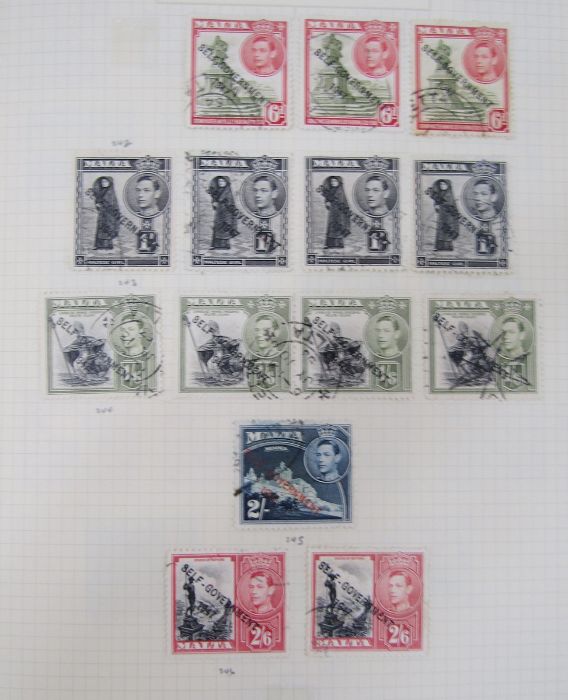 Malta stamps: mint and used in 2 stock-books, album and sleeve of QV-QEII including post- - Image 3 of 14